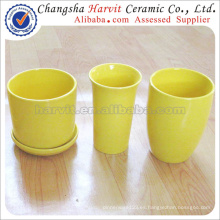 Varios tamaños y forma de cerámica maceta / maceta de gres con platillo / barato Bonsai plantadores